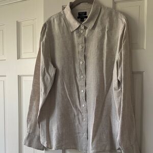 J. Crew Flax-Ivory Linen Button-Down Shirt